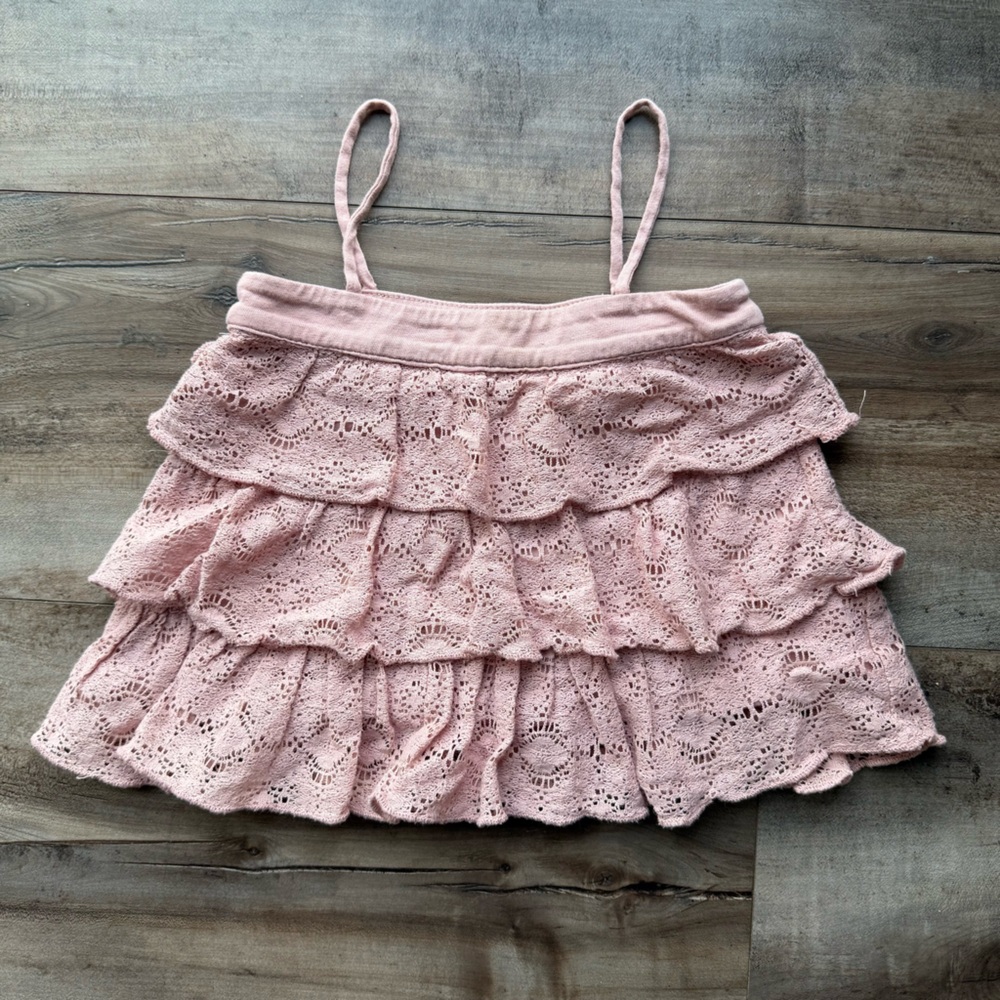 GAP Baby Lace Tiered Spaghetti Strap Tank Top